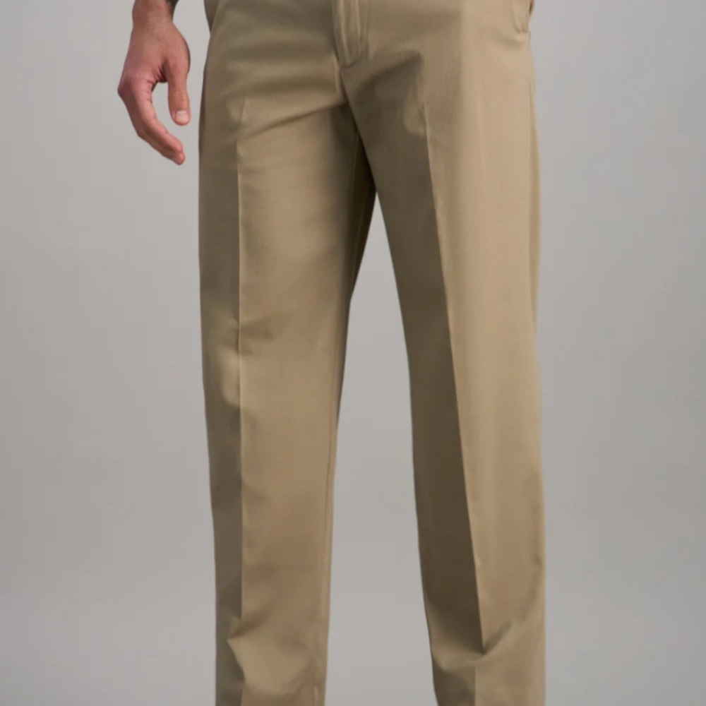Haggar Men's Iron Free Premium Khaki Straight-Fit Flat-Front Pant 32X34